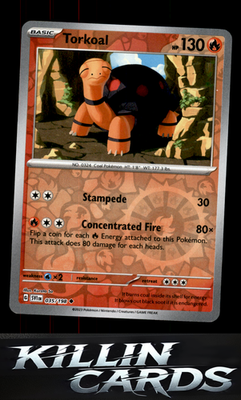 Reverse Holofoil Torkoal 035/198 Pokemon Uncommon SV01: Scarlet & Violet Base Se