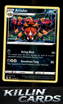 Ariados 113/196 Pokemon Rare SWSH11: Lost Origin Card NM