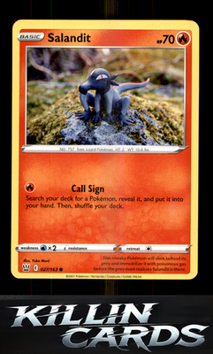 Salandit 027/163 Pokemon Common SWSH05: Battle Styles Card NM
