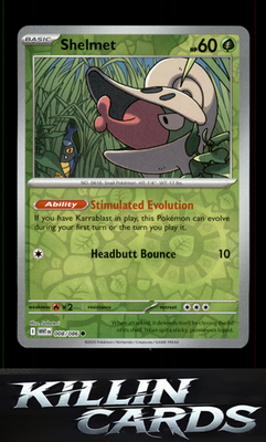 Reverse Holofoil Shelmet 008/086 Pokemon Common SV: White Flare Card NM