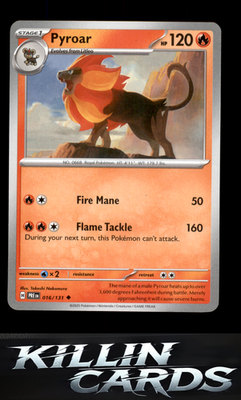 Pyroar 016/131 Pokemon Uncommon SV: Prismatic Evolutions Card NM