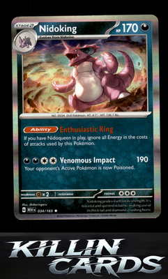 Nidoking - 034/165 034/165 Pokemon Rare SV: Scarlet & Violet 151 Card NM