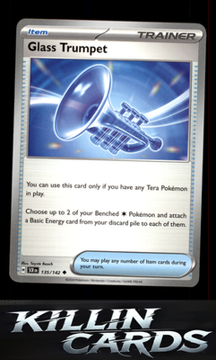Glass Trumpet 135/142 Pokemon Uncommon SV07: Stellar Crown Card NM