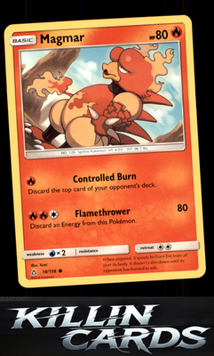 Magmar 18/156 Pokemon Common SM - Ultra Prism Card NM
