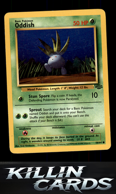 Oddish 58/64 Pokemon Common Jungle Card LP