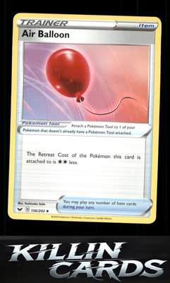 Air Balloon 156/202 Pokemon Uncommon SWSH01: Sword & Shield Base Set Card NM
