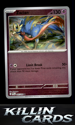Reverse Holofoil Zacian - 045/094 045/094 Pokemon Rare ME02: Phantasmal Flames C