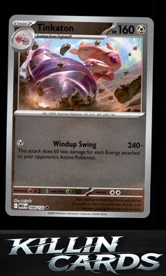 Reverse Holofoil Tinkaton 098/132 Pokemon Uncommon ME01: Mega Evolution Card NM