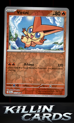 Reverse Holofoil Victini 012/086 Pokemon Rare SV: Black Bolt Card NM