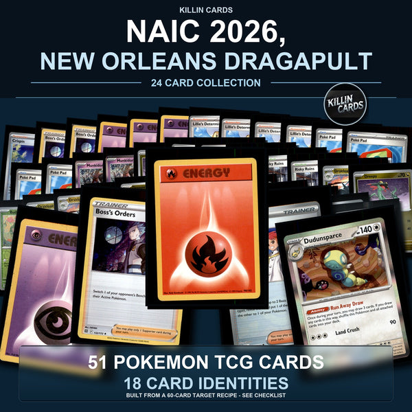 Partial Pokemon TCG NAIC 2026, New Orleans Dragapult Decklist 51 Cards Deck