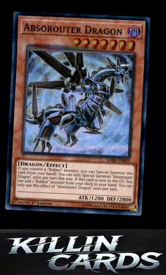 1st Edition Absorouter Dragon SDRR-EN005 YuGiOh Super Rare Structure Deck: Rokke