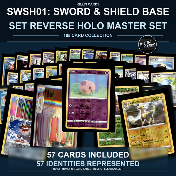 Pokemon TCG SWSH01: Sword & Shield Base Set Reverse Holo Master Set 57 Reverse