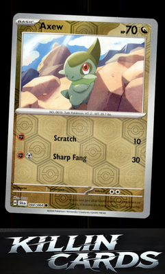 Reverse Holofoil Axew 044/064 Pokemon Common SV: Shrouded Fable Card NM