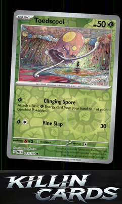 Reverse Holofoil Toedscool - 015/182 015/182 Pokemon Common SV04: Paradox Rift C