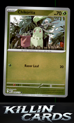 Reverse Holofoil Chikorita 008/132 Pokemon Common ME01: Mega Evolution Card NM