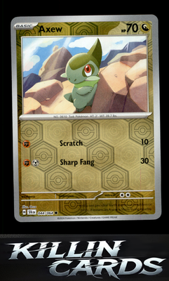 Reverse Holofoil Axew 044/064 Pokemon Common SV: Shrouded Fable Card NM