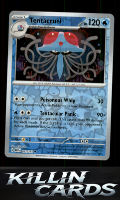 Reverse Holofoil Tentacruel 073/165 Pokemon Uncommon SV: Scarlet & Violet 151 Ca