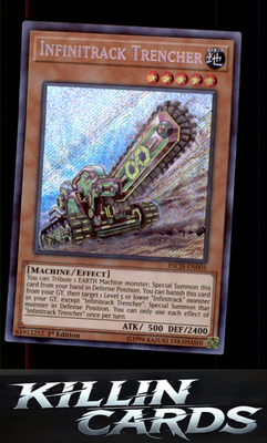 1st Edition Infinitrack Trencher INCH-EN005 YuGiOh Secret Rare The Infinity Chas