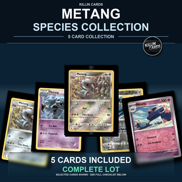 Pokemon TCG Metang Species Collection 5 Different Cards