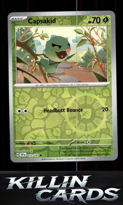 Reverse Holofoil Capsakid 012/191 Pokemon Common SV08: Surging Sparks Card NM