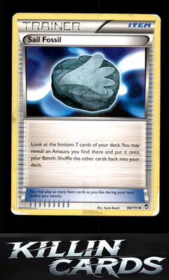 Sail Fossil 98/111 Pokemon Uncommon XY - Furious Fists Card LP