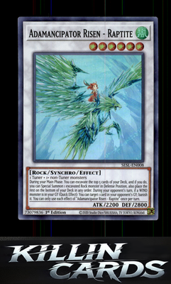 1st Edition Adamancipator Risen - Raptite SESL-EN008 YuGiOh Super Rare Secret Sl