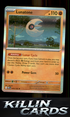 Lunatone 074/132 Pokemon Rare ME01: Mega Evolution Card NM