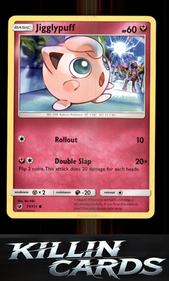 Jigglypuff 71/111 Pokemon Common SM - Crimson Invasion Card NM