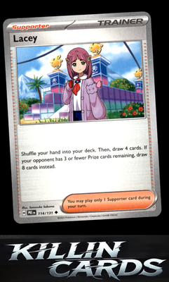 Lacey - 114/131 114/131 Pokemon Uncommon SV: Prismatic Evolutions Card NM