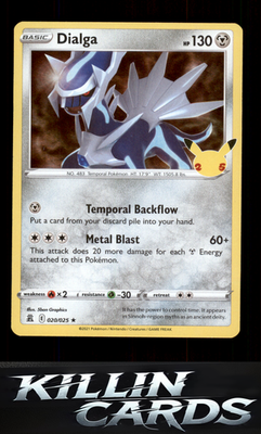 Dialga 020/025 Pokemon Holo Rare Celebrations Card NM
