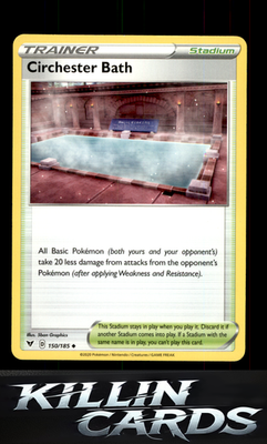 Circhester Bath 150/185 Pokemon Uncommon SWSH04: Vivid Voltage Card LP