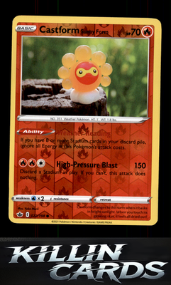 Reverse Holofoil Castform Sunny Form 022/198 Pokemon Common SWSH06: Chilling Rei