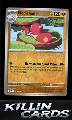 Reverse Holofoil Medicham 100/182 Pokemon Uncommon SV10: Destined Rivals Card NM