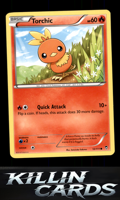 Torchic 12/111 Pokemon Common XY - Furious Fists Card LP