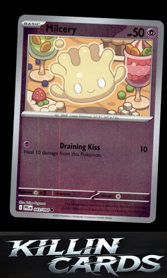 Reverse Holofoil Milcery 043/094 Pokemon Common ME02: Phantasmal Flames Card NM