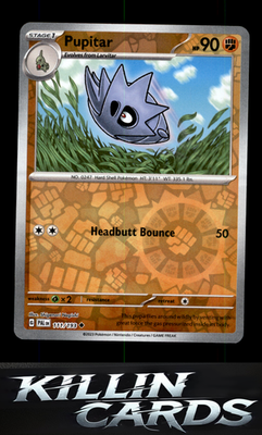 Reverse Holofoil Pupitar 111/193 Pokemon Uncommon SV02: Paldea Evolved Card NM