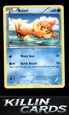 Buizel 28/106 Pokemon Common XY - Flashfire Card LP
