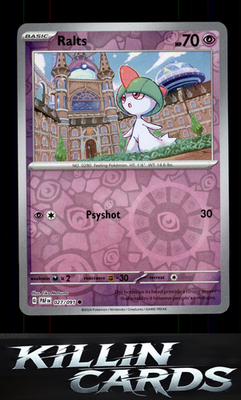 Reverse Holofoil Ralts - 027/091 027/091 Pokemon Common SV: Paldean Fates Card N