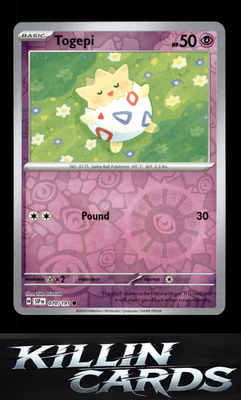 Reverse Holofoil Togepi 070/191 Pokemon Common SV08: Surging Sparks Card NM
