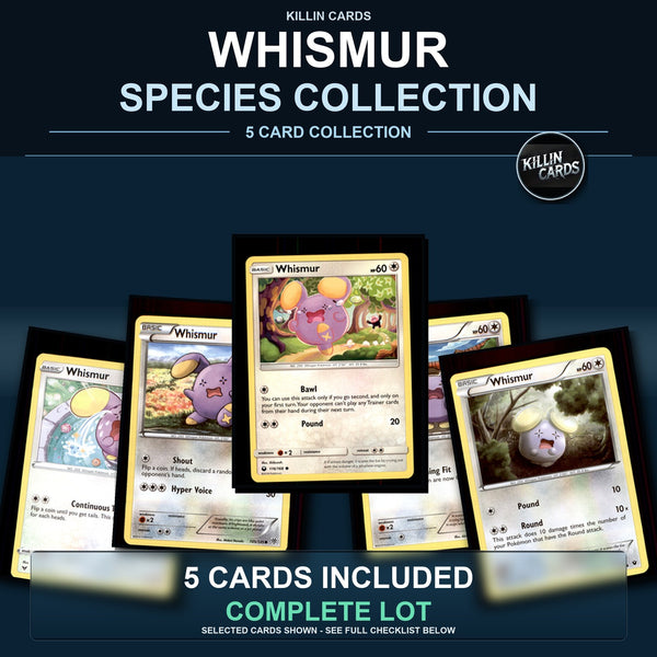 Pokemon TCG Whismur Species Collection 5 Different Cards