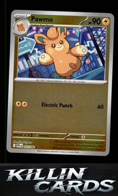 Reverse Holofoil Pawmo 033/094 Pokemon Common ME02: Phantasmal Flames Card NM