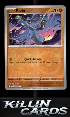 Reverse Holofoil Riolu 050/131 Pokemon Common SV: Prismatic Evolutions Card NM
