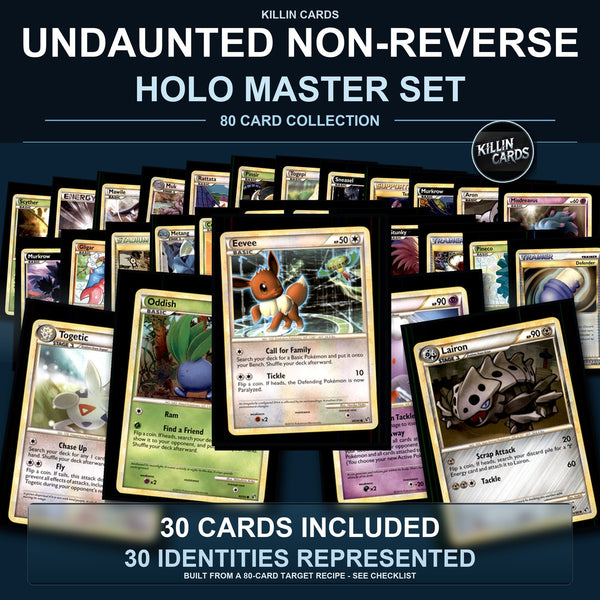 Pokemon TCG Undaunted C/UC/R Standard Set 30 Cards