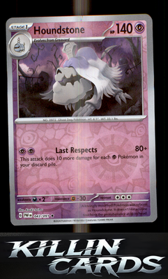 Reverse Holofoil Houndstone - 043/091 043/091 Pokemon Rare SV: Paldean Fates Car