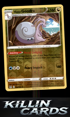 Reverse Holofoil Hisuian Goodra 134/196 Pokemon Holo Rare SWSH11: Lost Origin Ca