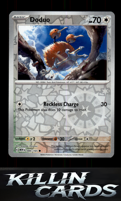 Reverse Holofoil Doduo 084/165 Pokemon Common SV: Scarlet & Violet 151 Card NM