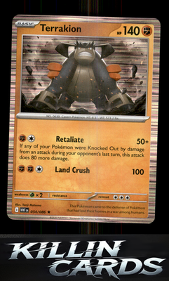 Terrakion 054/086 Pokemon Rare SV: White Flare Card NM