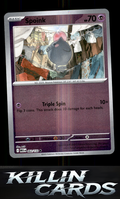 Reverse Holofoil Spoink 062/132 Pokemon Common ME01: Mega Evolution Card NM