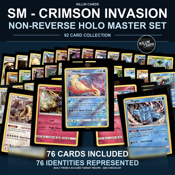 Pokemon TCG SM - Crimson Invasion C/UC/R Standard Set 76 Cards