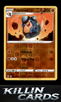 Reverse Holofoil Palpitoad 089/203 Pokemon Uncommon SWSH07: Evolving Skies Card